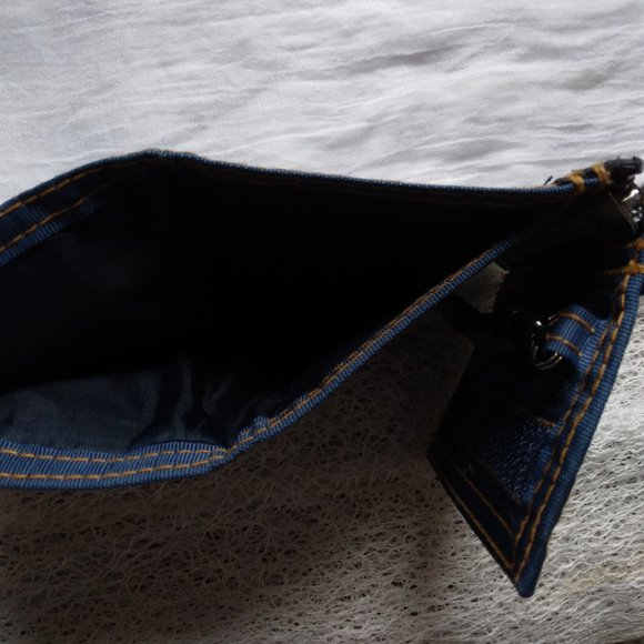 Denim Jean Trifold Zip Wallet - Picture 4 of 4